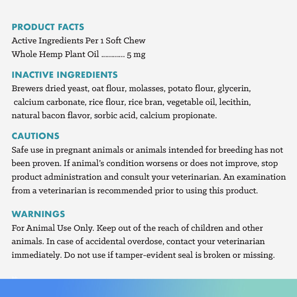 Set of 3 Bacon Flavored Hemp Calming Soft Chews and 3 Allergy & Itch Relief for Dogs with Salmon Oil, Quercetin, Colostrum, Antioxidants and Probiotics